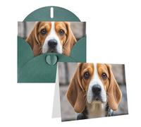 Blank Greetings Card 4'' X 6'' With Envelopes, Cute Pug Thank You Cards Note Cards Dark Green All Occasion Cards For Christmas Holidays Birthday Graduation Anniversaries