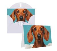 Blank Greetings Card 4'' X 6'' With Envelopes, Dachshund Dog Thank You Cards Note Cards White All Occasion Cards For Christmas Holidays Birthday Graduation Anniversaries