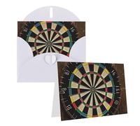 Blank Greetings Card 4'' X 6'' With Envelopes, Dart Board Thank You Cards Note Cards White All Occasion Cards For Christmas Holidays Birthday Graduation Anniversaries