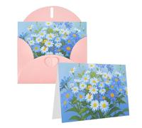 Blank Greetings Card 4'' X 6'' With Envelopes, Do Not Forget Me Thank You Cards Note Cards Pink All Occasion Cards For Christmas Holidays Birthday Graduation Anniversaries