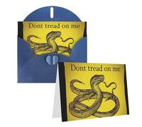 Blank Greetings Card 4'' X 6'' With Envelopes, Dont Tread On Me Thank You Cards Note Cards Blue All Occasion Cards For Christmas Holidays Birthday Graduation Anniversaries