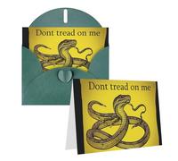 Blank Greetings Card 4'' X 6'' With Envelopes, Dont Tread On Me Thank You Cards Note Cards Dark Green All Occasion Cards For Christmas Holidays Birthday Graduation Anniversaries