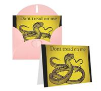 Blank Greetings Card 4'' X 6'' With Envelopes, Dont Tread On Me Thank You Cards Note Cards Pink All Occasion Cards For Christmas Holidays Birthday Graduation Anniversaries