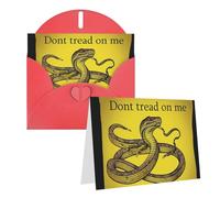 Blank Greetings Card 4'' X 6'' With Envelopes, Dont Tread On Me Thank You Cards Note Cards Red All Occasion Cards For Christmas Holidays Birthday Graduation Anniversaries