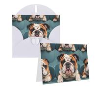 Blank Greetings Card 4'' X 6'' With Envelopes, Funny English Bulldog Thank You Cards Note Cards White All Occasion Cards For Christmas Holidays Birthday Graduation Anniversaries