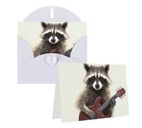 Blank Greetings Card 4'' X 6'' With Envelopes, Funny Raccoon Thank You Cards Note Cards White All Occasion Cards For Christmas Holidays Birthday Graduation Anniversaries