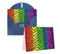 Blank Greetings Card 4'' X 6'' With Envelopes, Gay Pride Rainbow Thank You Cards Note Cards Blue All Occasion Cards For Christmas Holidays Birthday Graduation Anniversaries