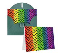 Blank Greetings Card 4'' X 6'' With Envelopes, Gay Pride Rainbow Thank You Cards Note Cards Dark Green All Occasion Cards For Christmas Holidays Birthday Graduation Anniversaries