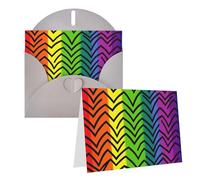 Blank Greetings Card 4'' X 6'' With Envelopes, Gay Pride Rainbow Thank You Cards Note Cards Gray All Occasion Cards For Christmas Holidays Birthday Graduation Anniversaries