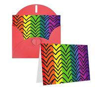 Blank Greetings Card 4'' X 6'' With Envelopes, Gay Pride Rainbow Thank You Cards Note Cards Red All Occasion Cards For Christmas Holidays Birthday Graduation Anniversaries