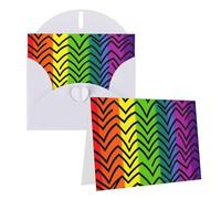 Blank Greetings Card 4'' X 6'' With Envelopes, Gay Pride Rainbow Thank You Cards Note Cards White All Occasion Cards For Christmas Holidays Birthday Graduation Anniversaries