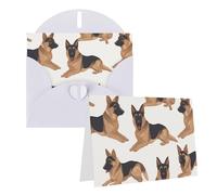 Blank Greetings Card 4'' X 6'' With Envelopes, German Shepherd Thank You Cards Note Cards White All Occasion Cards For Christmas Holidays Birthday Graduation Anniversaries