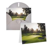 Blank Greetings Card 4'' X 6'' With Envelopes, Golf Course Thank You Cards Note Cards Gray All Occasion Cards For Christmas Holidays Birthday Graduation Anniversaries