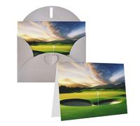 Blank Greetings Card 4'' X 6'' With Envelopes, Golf Course Thank You Cards Note Cards Gray All Occasion Cards For Christmas Holidays Birthday Graduation Anniversaries