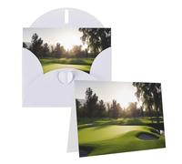 Blank Greetings Card 4'' X 6'' With Envelopes, Golf Course Thank You Cards Note Cards White All Occasion Cards For Christmas Holidays Birthday Graduation Anniversaries