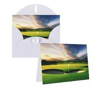 Blank Greetings Card 4'' X 6'' With Envelopes, Golf Course Thank You Cards Note Cards White All Occasion Cards For Christmas Holidays Birthday Graduation Anniversaries