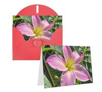 Blank Greetings Card 4'' X 6'' With Envelopes, Hawaii Tropical Flower Thank You Cards Note Cards Red All Occasion Cards For Christmas Holidays Birthday Graduation Anniversaries