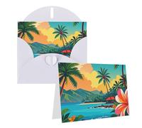 Blank Greetings Card 4'' X 6'' With Envelopes, Hello Hawaii Thank You Cards Note Cards White All Occasion Cards For Christmas Holidays Birthday Graduation Anniversaries