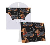 Blank Greetings Card 4'' X 6'' With Envelopes, I Love My Dog Dachshunds Thank You Cards Note Cards White All Occasion Cards For Christmas Holidays Birthday Graduation Anniversaries