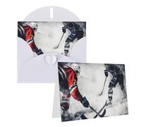 Blank Greetings Card 4'' X 6'' With Envelopes, Ice Hockey Art Thank You Cards Note Cards White All Occasion Cards For Christmas Holidays Birthday Graduation Anniversaries