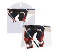 Blank Greetings Card 4'' X 6'' With Envelopes, Ice Hockey Pattern Thank You Cards Note Cards White All Occasion Cards For Christmas Holidays Birthday Graduation Anniversaries