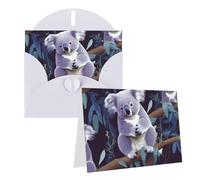 Blank Greetings Card 4'' X 6'' With Envelopes, Lovely Koala Thank You Cards Note Cards White All Occasion Cards For Christmas Holidays Birthday Graduation Anniversaries