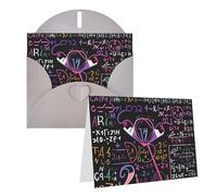 Blank Greetings Card 4'' X 6'' With Envelopes, Math Formula Thank You Cards Note Cards Gray All Occasion Cards For Christmas Holidays Birthday Graduation Anniversaries