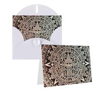 Blank Greetings Card 4'' X 6'' With Envelopes, Mayan Calendar End Of The World Thank You Cards Note Cards White All Occasion Cards For Christmas Holidays Birthday Graduation Anniversaries