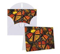 Blank Greetings Card 4'' X 6'' With Envelopes, Monarch Butterflies Thank You Cards Note Cards White All Occasion Cards For Christmas Holidays Birthday Graduation Anniversaries