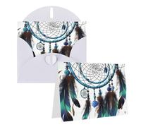 Blank Greetings Card 4'' X 6'' With Envelopes, Native American Dream Catcher Thank You Cards Note Cards White All Occasion Cards For Christmas Holidays Birthday Graduation Anniversaries