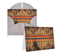 Blank Greetings Card 4'' X 6'' With Envelopes, Native American Thank You Cards Note Cards Gray All Occasion Cards For Christmas Holidays Birthday Graduation Anniversaries