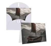 Blank Greetings Card 4'' X 6'' With Envelopes, Old Boat Thank You Cards Note Cards White All Occasion Cards For Christmas Holidays Birthday Graduation Anniversaries