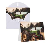 Blank Greetings Card 4'' X 6'' With Envelopes, Old Tractor Photo Farm Thank You Cards Note Cards White All Occasion Cards For Christmas Holidays Birthday Graduation Anniversaries