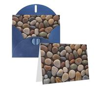 Blank Greetings Card 4'' X 6'' With Envelopes, Petoskey Stone Thank You Cards Note Cards Blue All Occasion Cards For Christmas Holidays Birthday Graduation Anniversaries