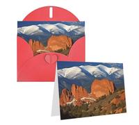Blank Greetings Card 4'' X 6'' With Envelopes, Pikes Peak Colorado Thank You Cards Note Cards Red All Occasion Cards For Christmas Holidays Birthday Graduation Anniversaries