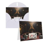 Blank Greetings Card 4'' X 6'' With Envelopes, Poker Tournament Thank You Cards Note Cards White All Occasion Cards For Christmas Holidays Birthday Graduation Anniversaries