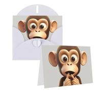 Blank Greetings Card 4'' X 6'' With Envelopes, The Silent Monkey Thank You Cards Note Cards White All Occasion Cards For Christmas Holidays Birthday Graduation Anniversaries