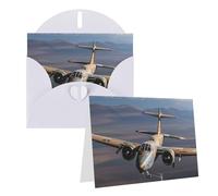 Blank Greetings Card 4'' X 6'' With Envelopes, Us Army Plane Thank You Cards Note Cards White All Occasion Cards For Christmas Holidays Birthday Graduation Anniversaries