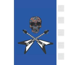 Blank Guitar Chord Diagram Notebook: Blank Chord Box Book For Guitarists - 6 String Guitar Chord Chart Paper with Diagrams - Music Paper Notebook - Funny Skull - Gift for Halloween for Kids