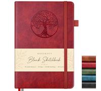 Blank Journal, Hardcover Sketchbook, Leather Blank Notebook A5 Tree of Life | 100gsm No Bleed Paper, Lay-Flat, Unlined Notebooks for Work, Sketching, Writing, Journaling & Mind Mapping