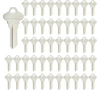 Blank Keys Key Blanks Pack of 50 Blank Key House Office Brass Key Blank, Silver (SC1)