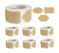 Blank Label Stickers | Adhesive Paper Decal | Self-Adhesive Stickers for Food Jar - for Home Business Folders Shelves Bread Bags Box Greetings Cards Handicrafts Wall Journal Bottle Food Jar