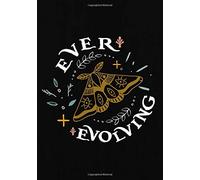 Blank Lineless Notebook / Sketch book, 120 Pages, 7x10" | Ever Evolving: Moth Cover Notepad or Sketchpad for Teens and Adults | Great Gift Idea For Artists and/or Lovers of the Mystical