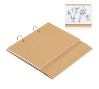 Blank Loose-leaf Desk Calendar Making Book DIY Hand Painting | Kraft Paper, 2 Hole Binding, Khaki Finish, Blank Pages for Scrapbook Making and Photo Display