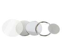Blank Mirror Badge Button Maker Parts 58MM Badge Press Making Machine Supplies DIY Portable Pocket Mirror Parts 50/100Pcs Multipurpose(58MM 100-PCS,Metal Base)