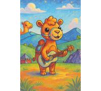 BLANK Musical Notebook - Animal Orchestra - Camel with a Guitar: 6x9", 100 pages, 6 staves per page