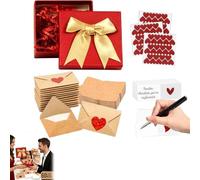 Blank Note Cards and Envelopes, DIY Love Notes Box, Mini Blank Cards & Envelopes for Him/Her, Valentine’s Day Love Card, Cute Romantic Love Letter Envelope (30PCS)