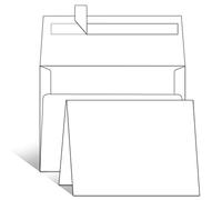 Blank Note Cards and Envelopes, Goefun 100 Pack 4.25 x 5.5 Folded Cardstock and A2 Envelopes Self Seal for Invitations, Wedding, DIY Greeting Cards, Birthday Cards & All Occasion