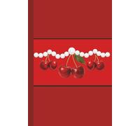 Blank Notebook with No Lines and Cover of Red Cherries and Diamonds: Hardcover Sketchbook For Drawing, 6x9 Size