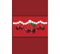Blank Notebook with No Lines and Cover of Red Cherries and Diamonds: Sketchbook For Drawing, 6x9 Size